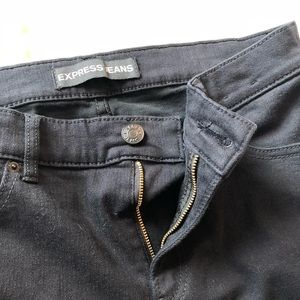 Express Jeans - Black, Distressed Express High Rise - 12 Express Jeans - Black, Distressed Express High Rise - 12